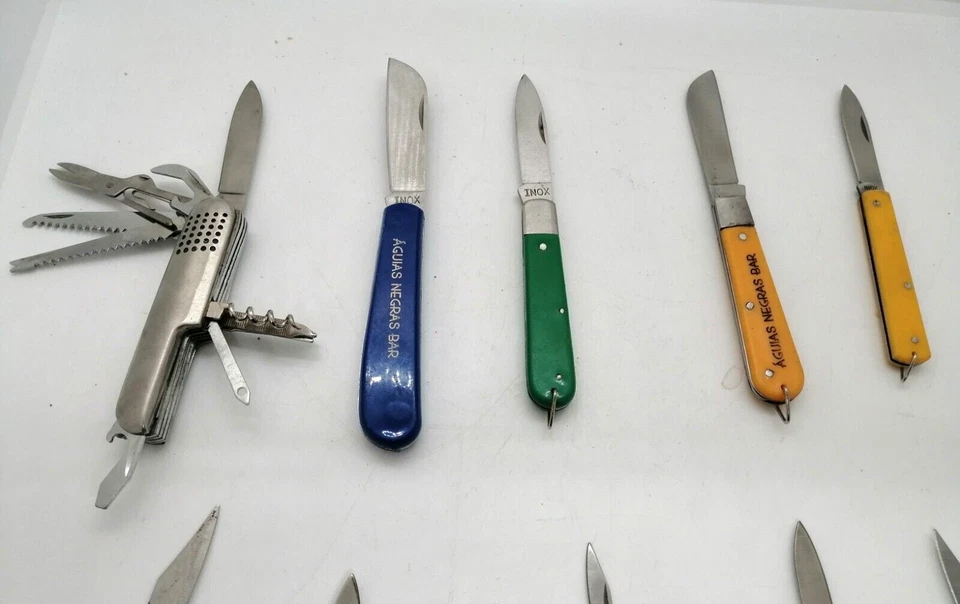 #4 lote de trabajo 10 cuchillos plegables de bolsillo vintage Jack hoja suiza cuchillo de aleta garra Foto 3 de 4