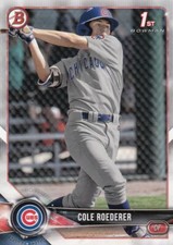 Lot of (100) 2018 Bowman Draft COLE ROEDERER 1st Rookie Card #BD-125 Cubs