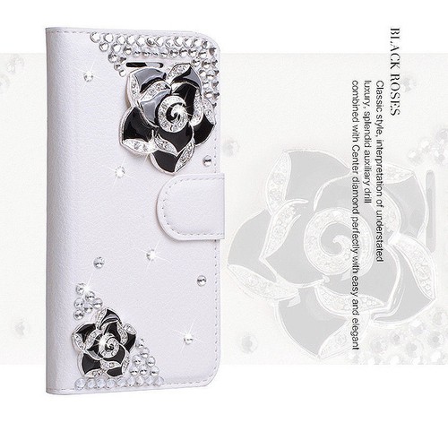 For iPhone 16 Pro Max 1415 Luxury Bling Diamond Leather Flip Wallet Case Cover - Picture 3 of 14