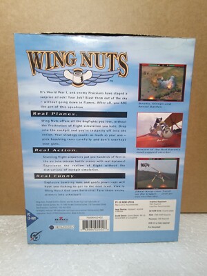 Wing Nuts: Battle in the Sky PC Big Box, NEW! CIB, RARE - Vintage