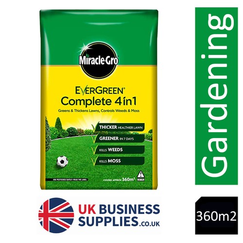 MiracleGro Evergreen Lawn Food & Weed Moss Control Complete 4in1 360m2