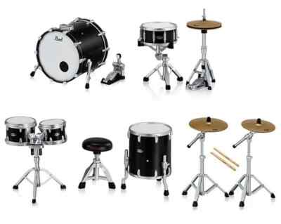 その他 Pearl Drums Fender Miniature Collection BANDAI Pearl Drums Miniature Collection Complete Set Figure