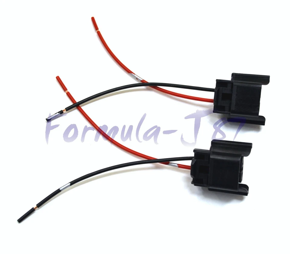 Wire Pigtail Female W H11 Two Harness Fog Light Bulb Repair Socket Connector Fit - Image 3 of 4