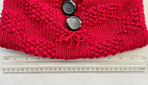 HANDCRAFTED RED KNIT PURSE HANDBAG BAG WOOD HANDLES FULLY LINED - Picture 9 of 10
