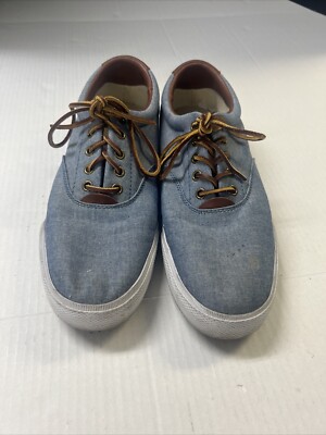 Polo Ralph Lauren Vaughn Men's Size 12D Blue Canvas Fashion Sneakers Shoes 