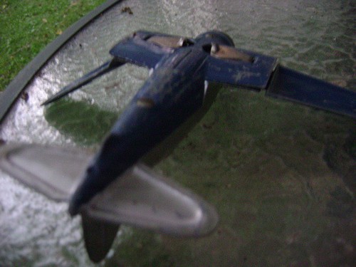 Antique Vintage Die Cast Hubley Toy Plane with Folding Wings & Landing gear - Picture 5 of 5