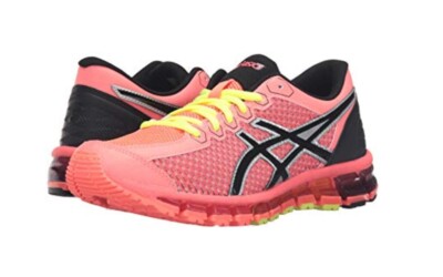 NEW ASICS C628N GEL-QUANTUM  CORAL BLACK 360 CM GS RUNNING SHOES SIZE 6 