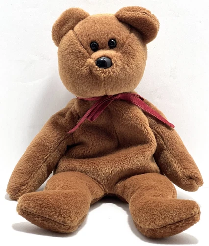 1993 Ty Beanie Babies Teddy Brown Bear PVC Pellets Rare Retired Plush Vintage