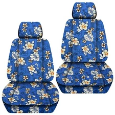 Front set car seat covers fits 1998-2020 Subaru Forester   hawaill blue flower
