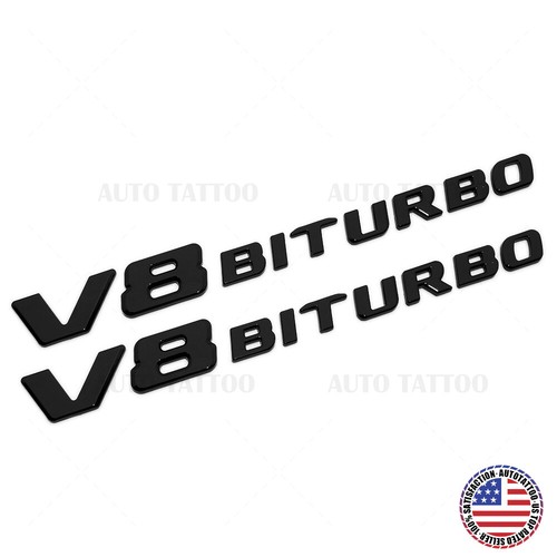 2 X ///AMG Metal Logo Rear Side Fender Marker Emblem Badge Sticker