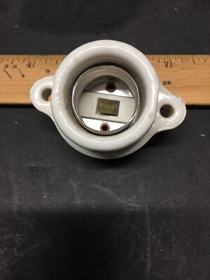 Vintage  Leviton Porcelain Socket  with ears New Old Stock