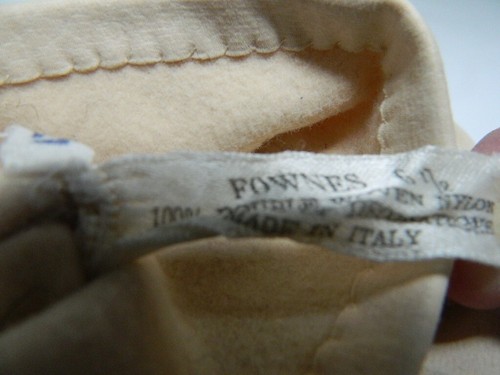 Fownes Vintage Abendhandschuhe Dbl gewebtes Nylon Größe 6,5 Made in Italy 13,5" elfenbein - Bild 4 von 4