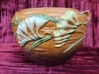 antique ROSEVILLE FREESIA JARDINIERE bowl planter jar 669-6" STUNNING COLORS