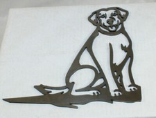 Pit Bull Terrier Metal Cut-out 9  x 8.50  Home Dog Decor Laser Cut Animal Wall