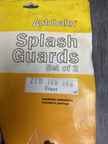 Jetta Splash Guard Autobahn Vintage Volkswagen Front Set Of Two New - Picture 2 of 4