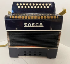Vintage Tosca Button Accordion - Working, Needs Tuning - Classic Folk Instrument