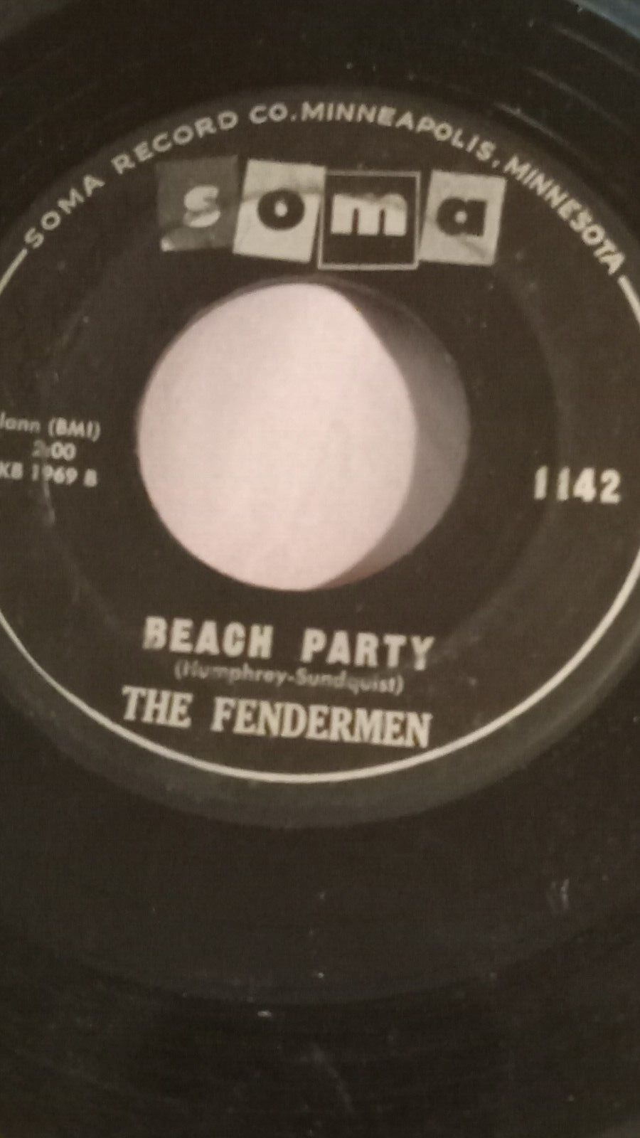 Rock 45 The Fendermen - Beach Party- Soma- Garage Rare Release-D 46