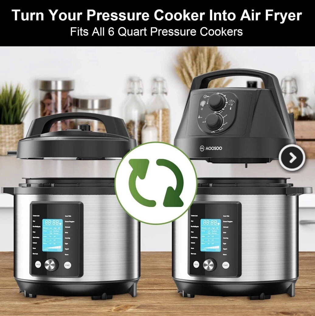 MOOSOO PRESSURE COOKER AIR FRYER LID #XJ-KZJ-A. LID ONLY Roaster 6