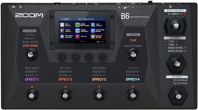 Zoom B6 Bassgitarre Multi-Effekt-Pedal Prozessor Vollfarb-LCD-Touchscreen NEU