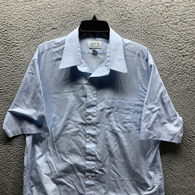 Vintage Arrow Shirt Adult 17.5 Extra Large XL Blue Leisure