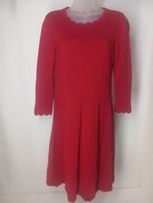 Vince Camuto Dress Midi 3/4 Sleeve Women's Size Small Red Pullover