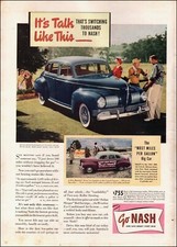 1941 Vintage ad Go Nash retro car Auto Vehicle Blue Price  WWII era  9/29/23