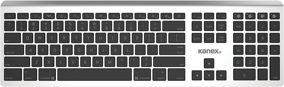 Kanex K166-1013 MultiSync Aluminum Bluetooth Full Size Keyboard w
