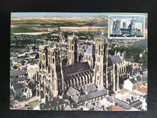 Carte Maximum 1960 Timbre Cathédrale De Laon N° 1235 Oblitéré Laon