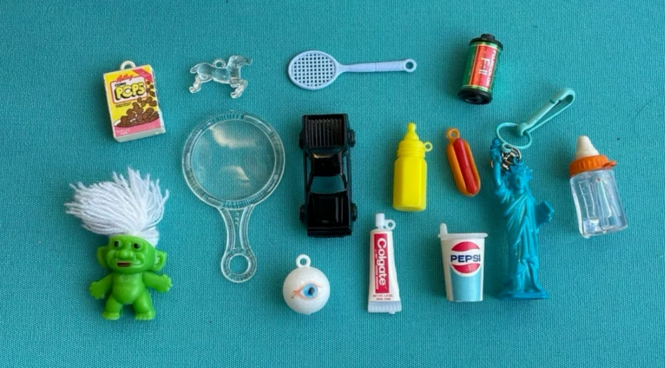 1980s RARE plastic charms dead stock 15 bundle random (READ DESCRIPTION