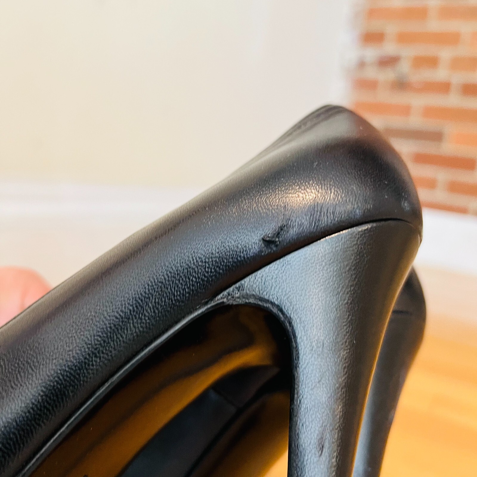 Saint Laurent YSL decolte plateau tacco a spillo nero Janis pelle di vitello 38 5