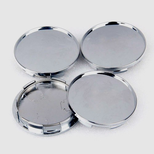 4X 68mm Car Wheel Center Hub Caps Set No Logo Chrome Silver Covers Accessories - Picture 2 of 13