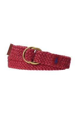 Polo Ralph Lauren DOUBLE-O-RING Mens Braided Canvas/Leather  display picture 3