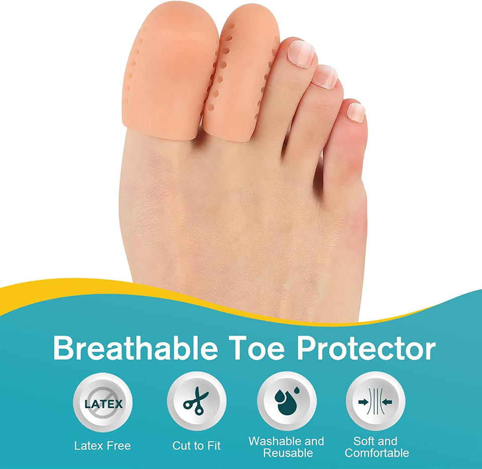 1 Pair Silicone Toe Protector Toe Cap Toe Guards Cushion for Corn ...