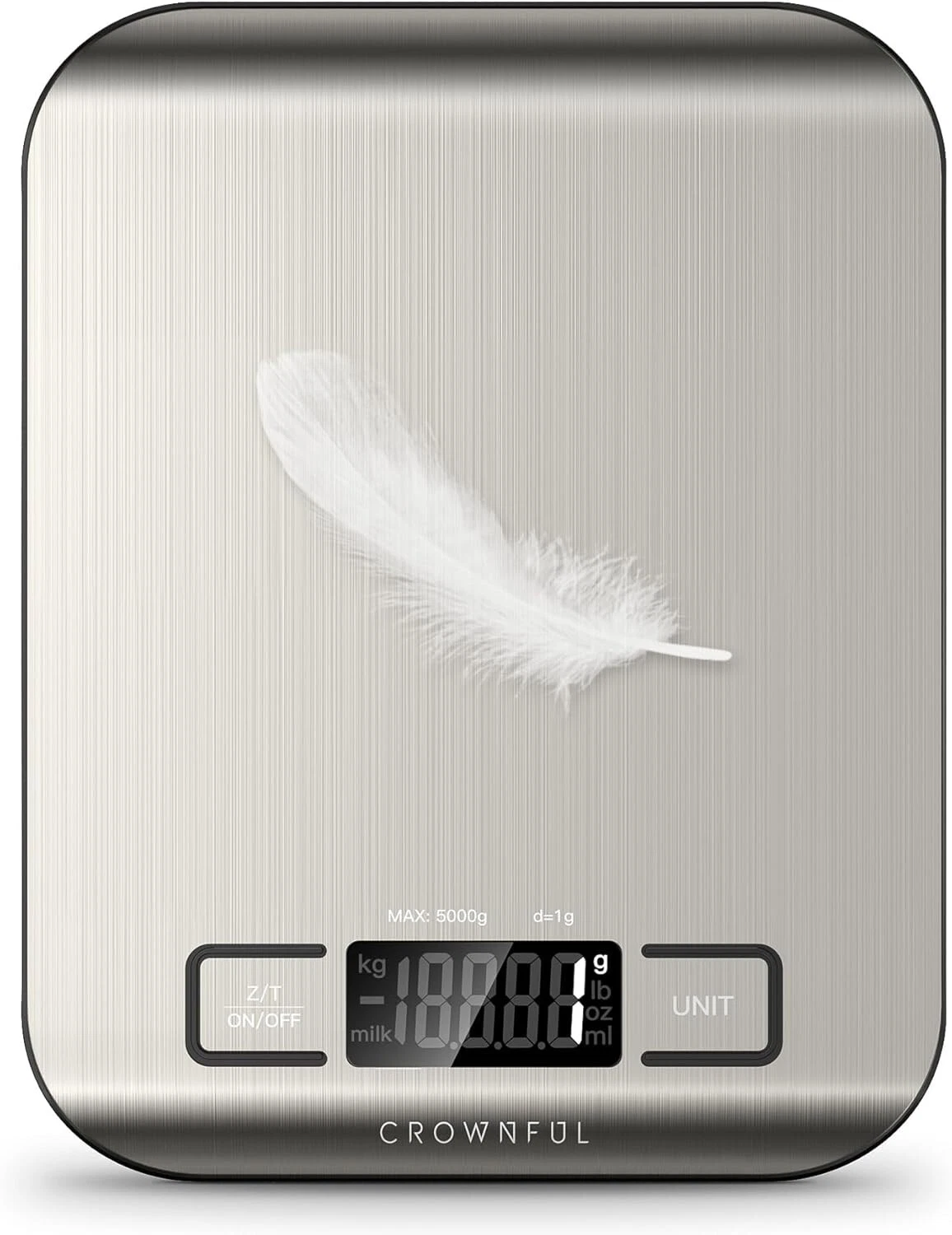 Food Scale, 11 lb Digital Kitchen Scales with Built-in Coin Battery,LCD Display