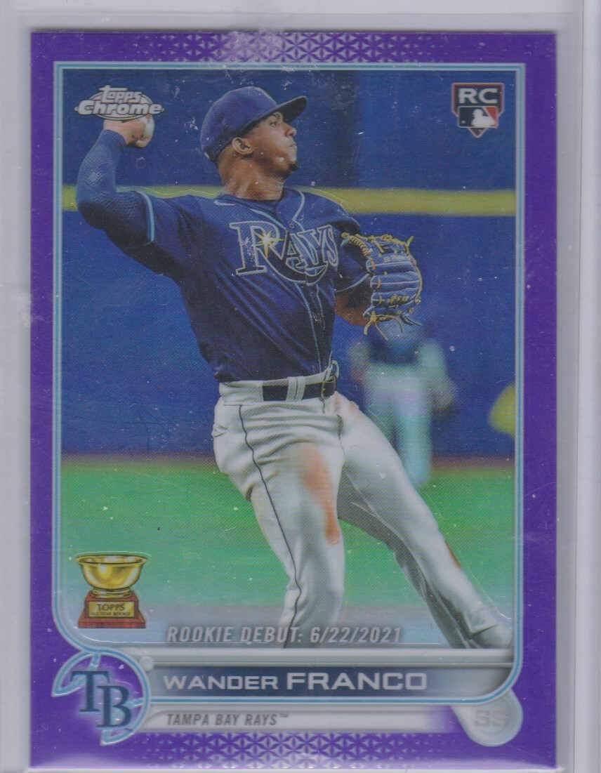 2022 Topps Chrome Update Rookie Debut Purple Refractor Wander Franco -Rays-NM-MT