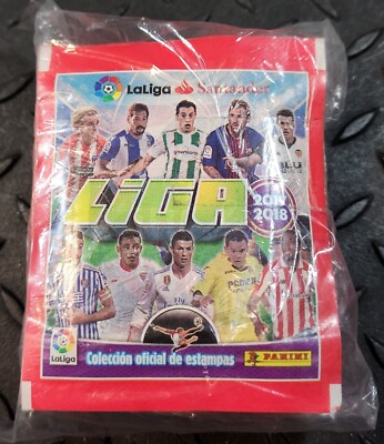 Sealed 50 Sticker Packs 2017-18 Panini La Liga Santander Stickers Messi Ronaldo