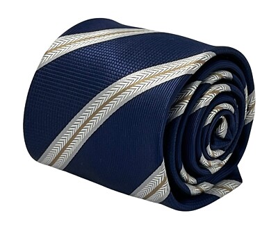 blue and bronze tie