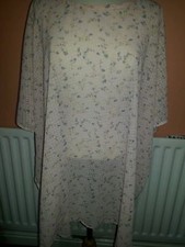 ( g)paisley peach semi sheer fine georgette maxi kaftan top beach plus size Sale