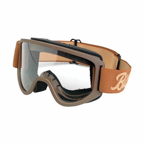 Occhiali Casco Moto Biltwell Moto 2.0 Goggle Script Chocolate / Sand | eBay