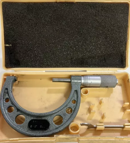 Mitutoyo 103-217 2-3" Mechanical Outside Micrometer - Blue - In Case