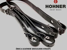 HOHNER ORIGINAL STRAPS 100% LEATHER FOR ERICA ACCORDION. FROM HOHNER FACTORY.