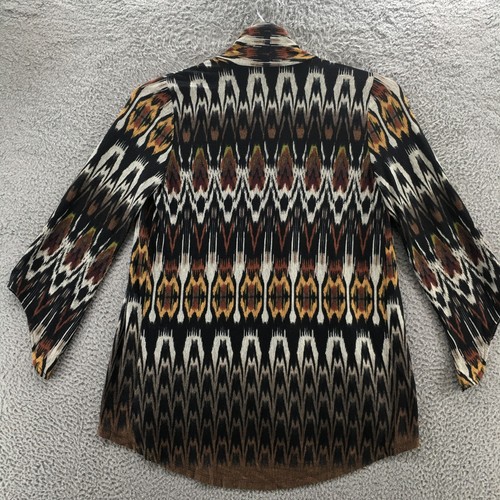 Wrangler Open Front Cardigan Cover Up Womens S Multicolor Geometric Print Casual - Picture 9 of 17
