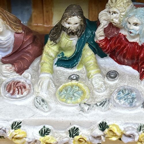 Last Supper Jesus And The 12 Disciples Tabletop Figurine 18cm Resin - Picture 14 of 21