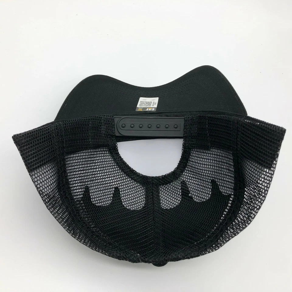 NEW - Caterpillar Cat Equipment Twill / Mesh Hat Cap - Black / Black Mesh - Image 3 of 3