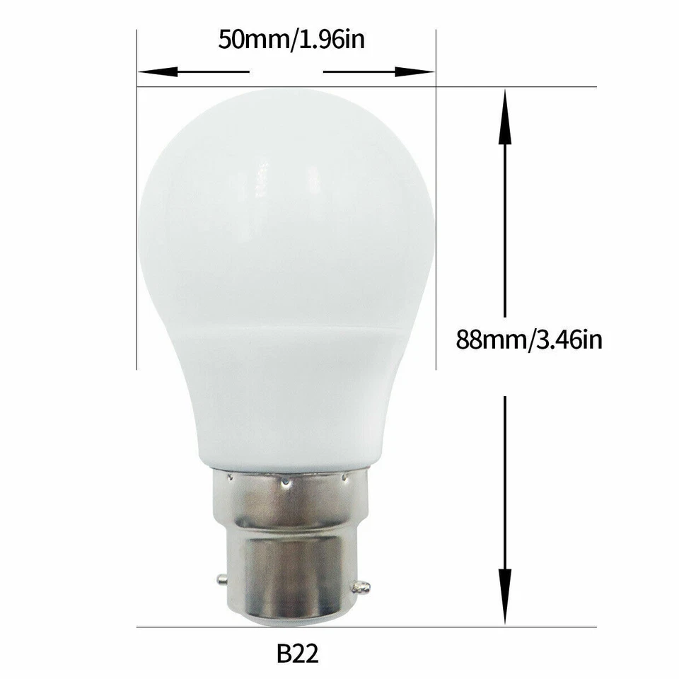 5pcs B22 LED Bulb DC12-24V 3W Globe Lights RV Boat Solar Light Equivalent 40W - Image 3 of 3