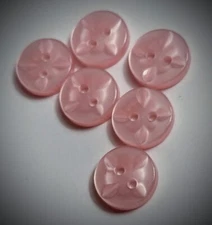 1/2" 2-Hole Star Design Pink Craft/Clothing Buttons