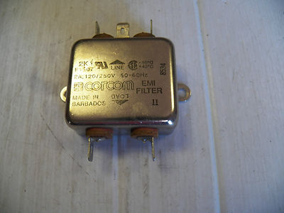 CORCOM EMI FILTER 2K1 2A 2 A AMP 120/250V 60HZ