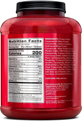 BSN SYNTHA-6 Whey Protein Isolat Erdbeer Milchshake 48 Portionen 5 Pfund 2,27 kg - Bild 4 von 5