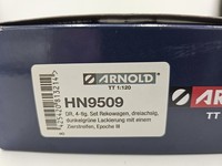 Arnold HN9509, 4Tlg. Set Reko-Wagen 3-Achs. Wagen + Packwagen DR Ep. III #KF4