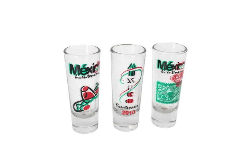 3 Mexico 2010 Bicentenario Shot Glass Set 94575